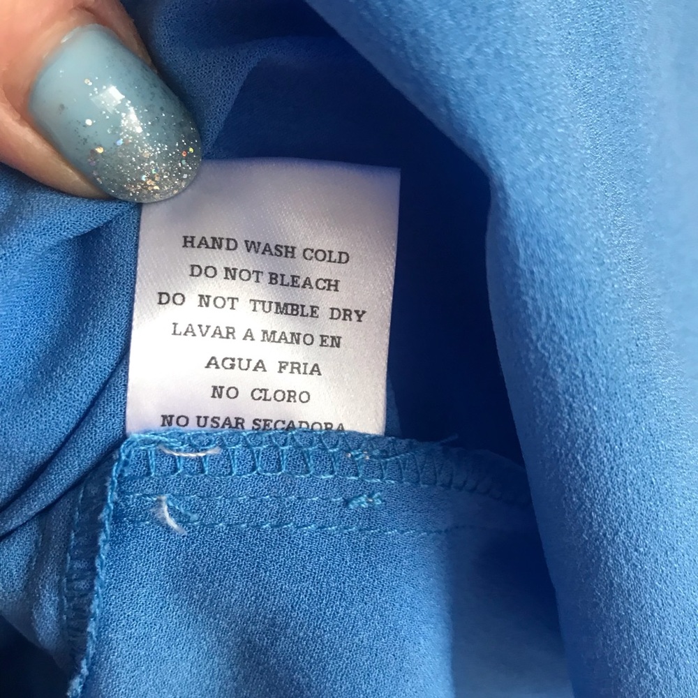 English Rose neon & blue summer dress size small - Picture 8 of 8